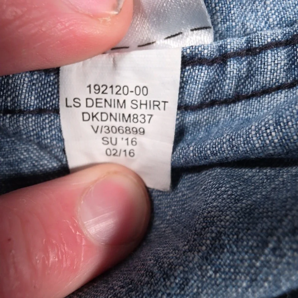 Banana Republic Slim Fit Denim Shirt Mens XL Blue Long Sleeve Button Down